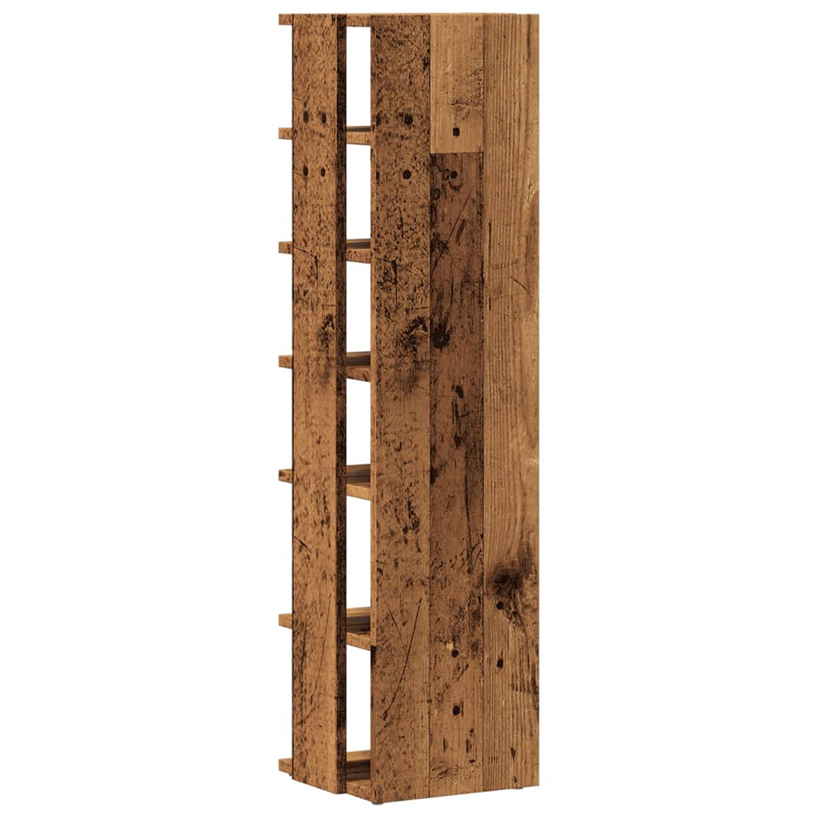 Schoenenkasten 2 st 28x27x102 cm bewerkt hout oud houtkleurig