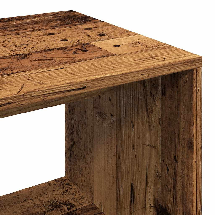 Kledingkast 80x40x110 cm bewerkt hout oud houtkleurig