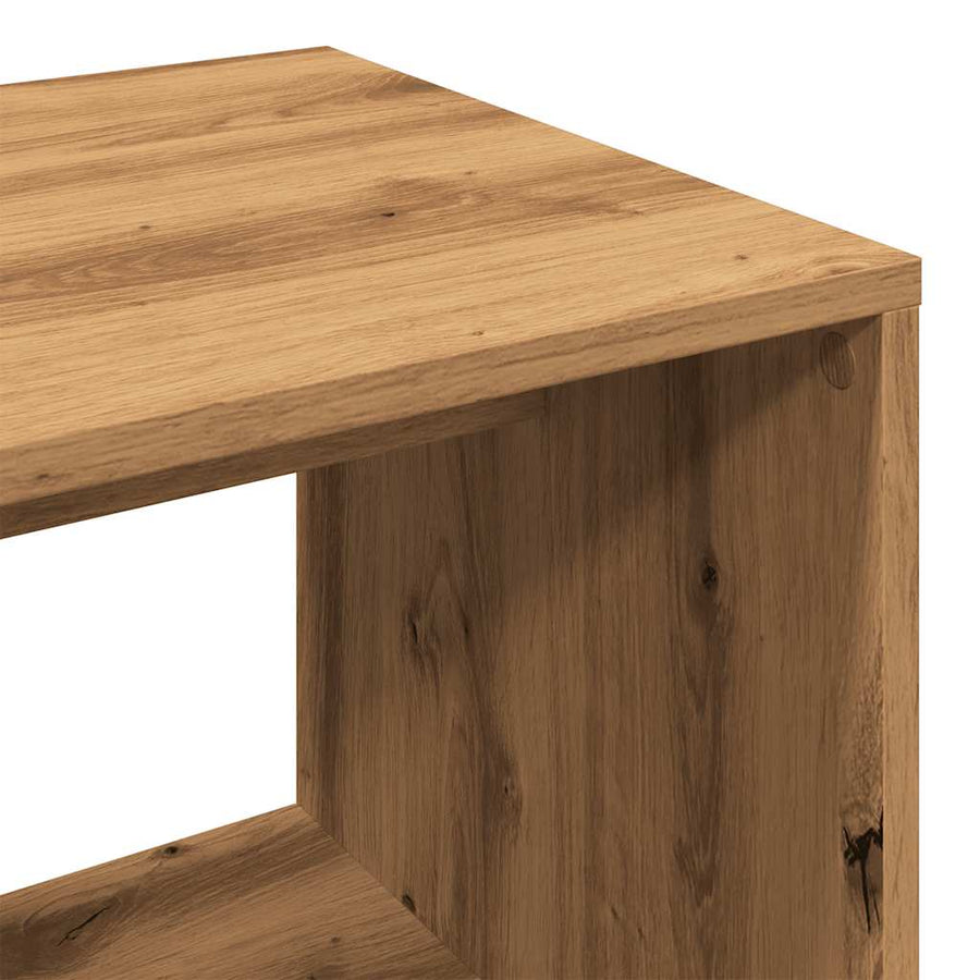 Kledingkast 80x40x110 cm bewerkt hout artisanaal eikenkleur