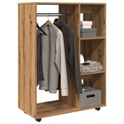 Kledingkast 80x40x110 cm bewerkt hout eikenkleur