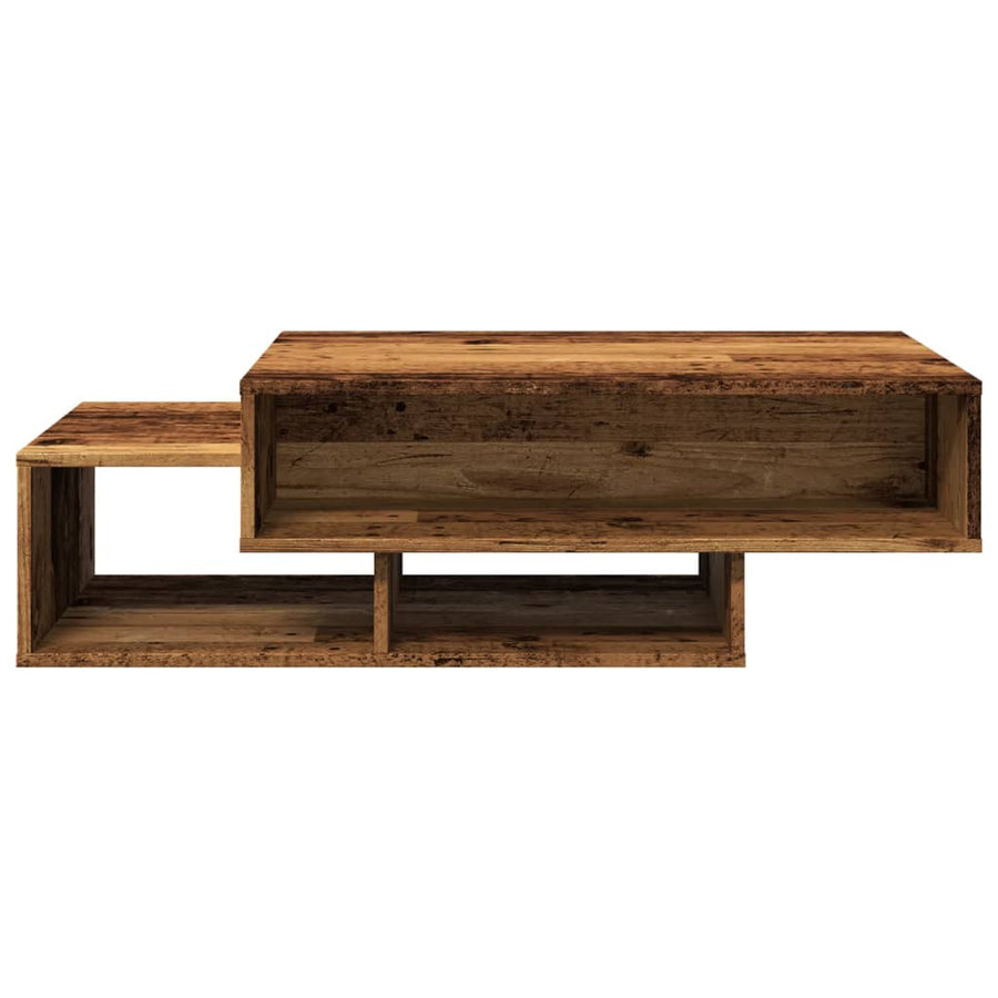 Salontafel 105x55x32 cm bewerkt hout oud houtkleurig
