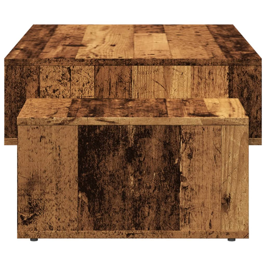 Salontafel 105x55x32 cm bewerkt hout oud houtkleurig