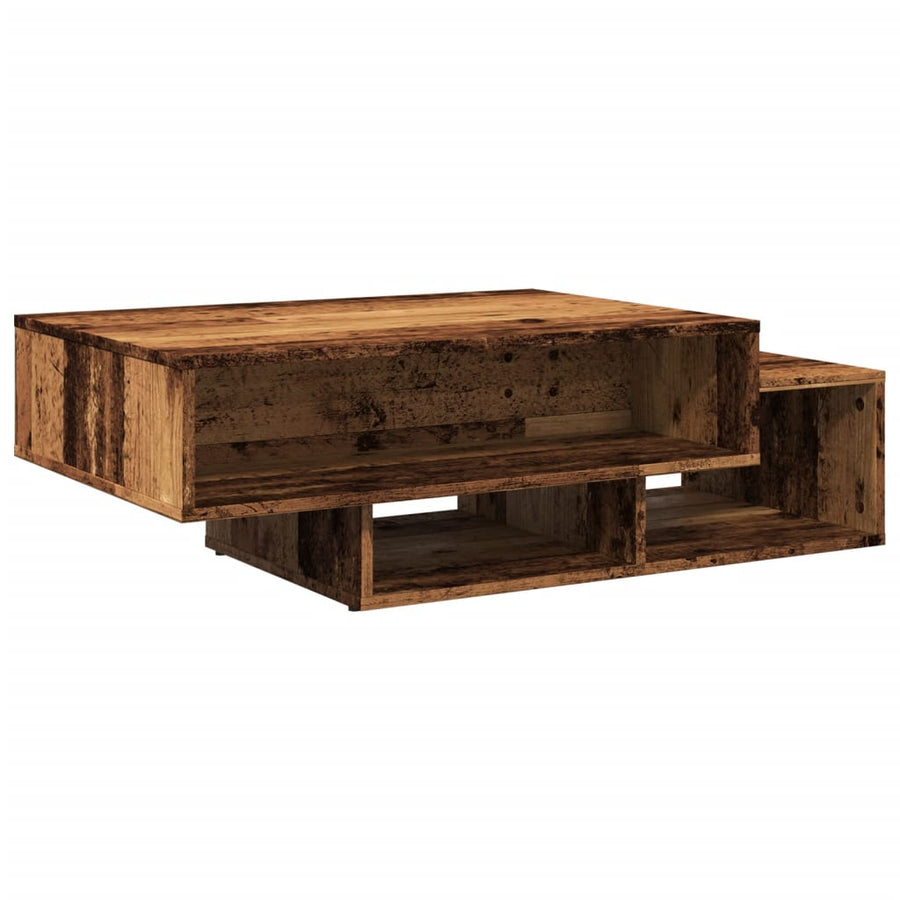 Salontafel 105x55x32 cm bewerkt hout oud houtkleurig