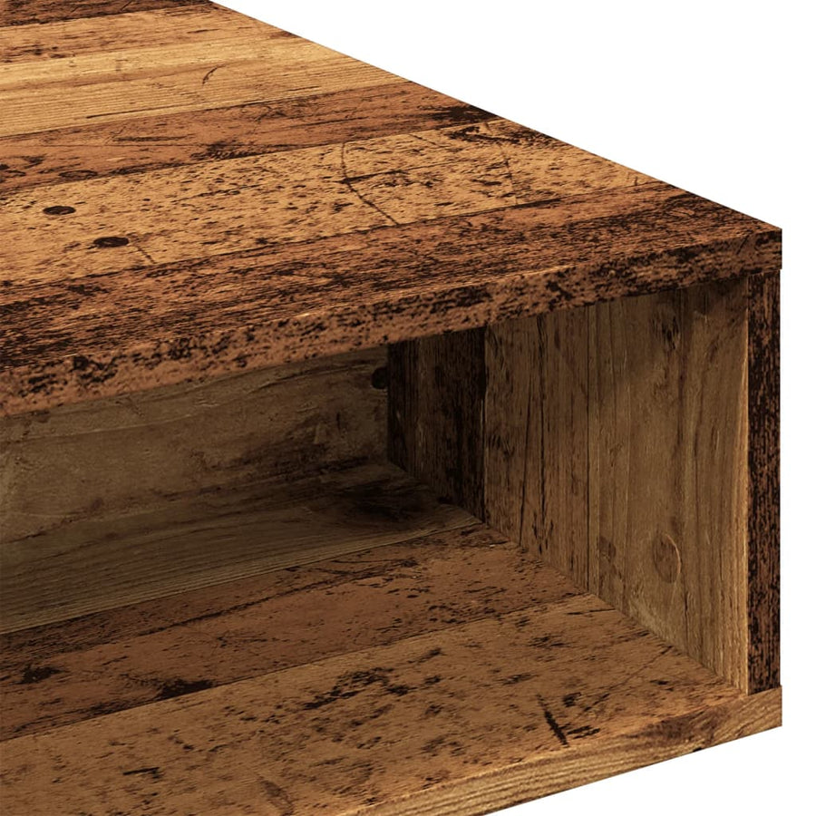 Salontafel 105x55x32 cm bewerkt hout oud houtkleurig