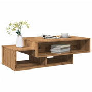 Salontafel 105x55x32 cm bewerkt hout eiken