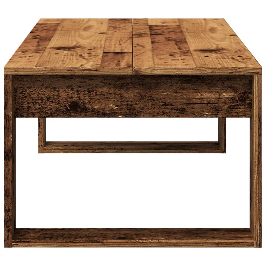 Salontafel 102x50x35 cm bewerkt hout oude houtkleurig