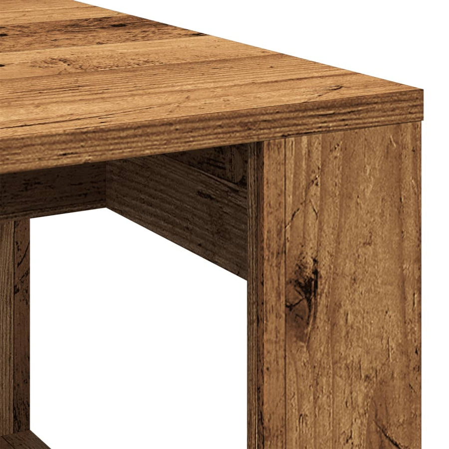 Salontafel 102x50x35 cm bewerkt hout oude houtkleurig