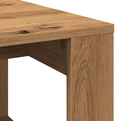 Salontafel 102x50x35 cm bewerkt hout artisanaal eikenkleurig