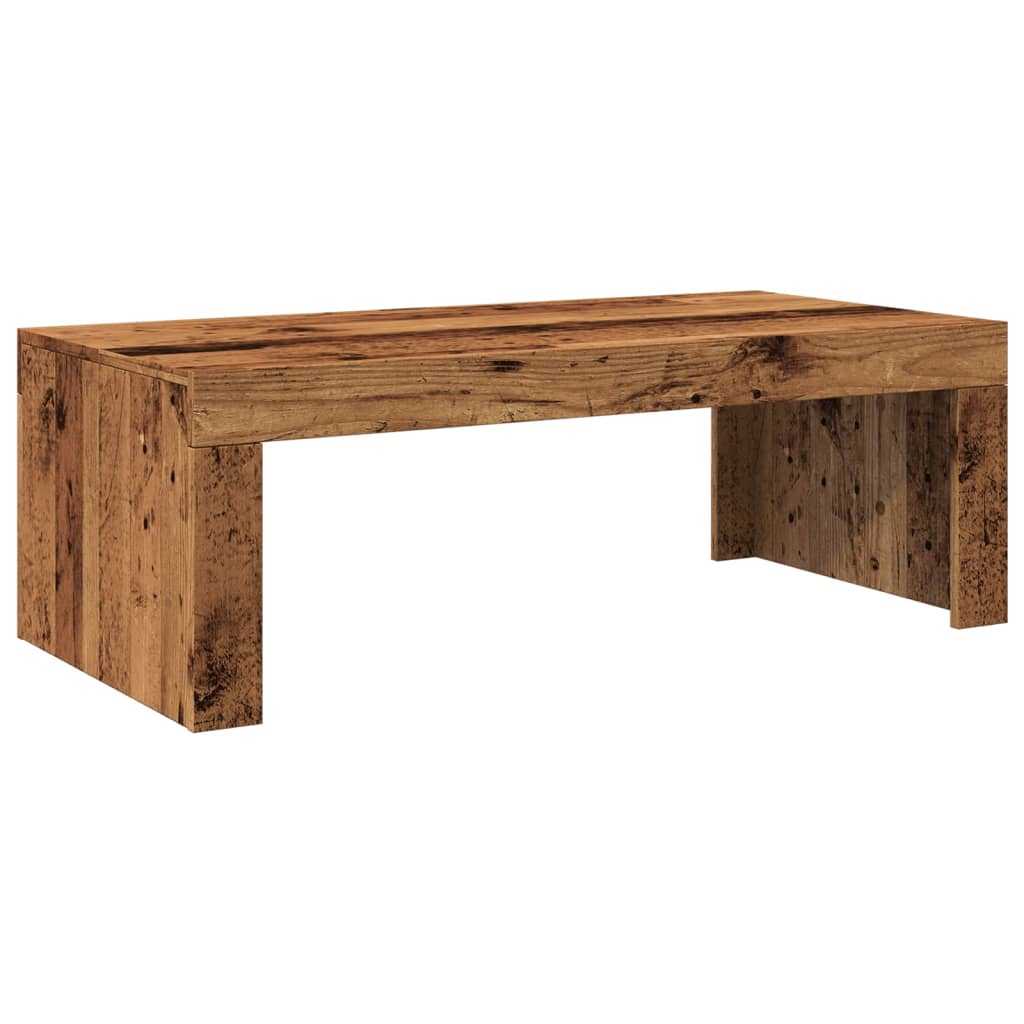 Salontafel 102x50x35 cm bewerkt hout oude houtkleurig