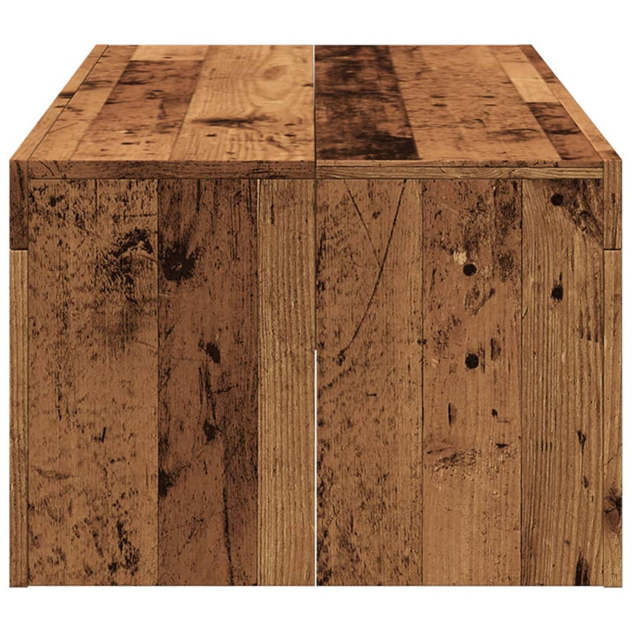 Salontafel 102x50x35 cm bewerkt hout oude houtkleurig