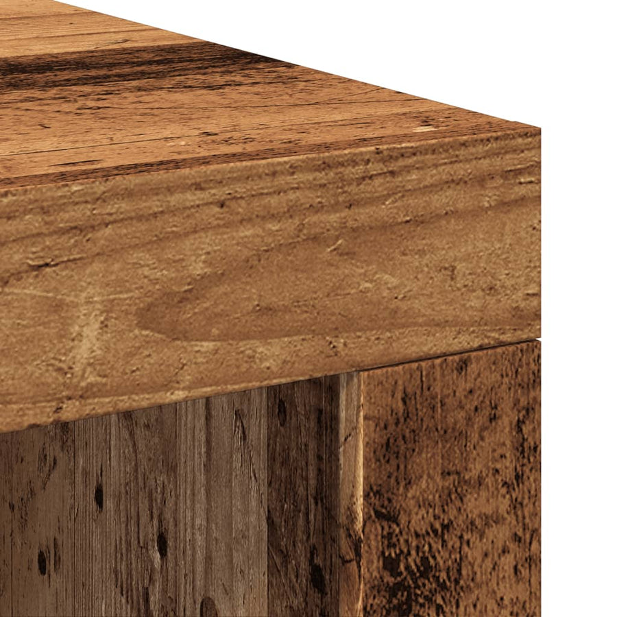 Salontafel 102x50x35 cm bewerkt hout oude houtkleurig