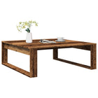 Coffee table 100x100x35 cm processed wood old wood color