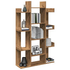 Boekenkast 86x25,5x140 cm bewerkt hout eikenkleur