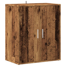Schoenenkast 60x35x70 cm bewerkt hout oud houtkleurig