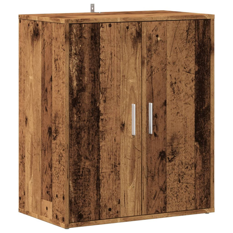 Schoenenkast 60x35x70 cm bewerkt hout oud houtkleurig