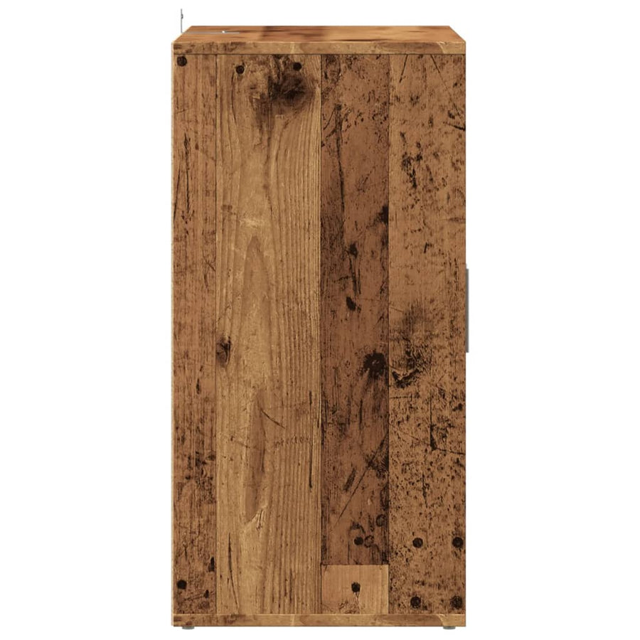 Schoenenkast 60x35x70 cm bewerkt hout oud houtkleurig