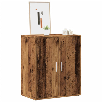 Schoenenkast 60x35x70 cm bewerkt hout oud houtkleurig