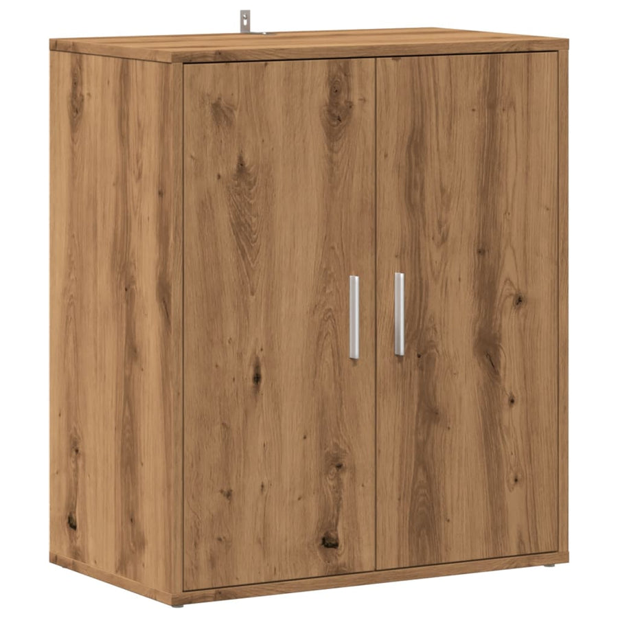 Schoenenkast 60x35x70 cm bewerkt hout artisanaal eikenkleur