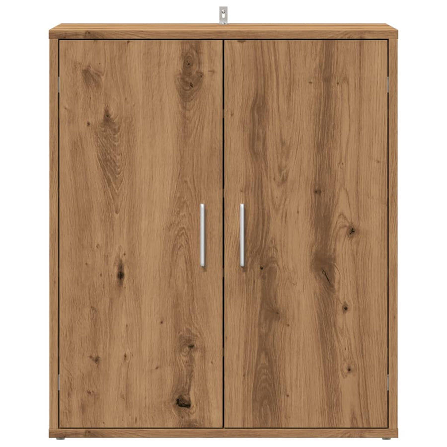 Schoenenkast 60x35x70 cm bewerkt hout artisanaal eikenkleur
