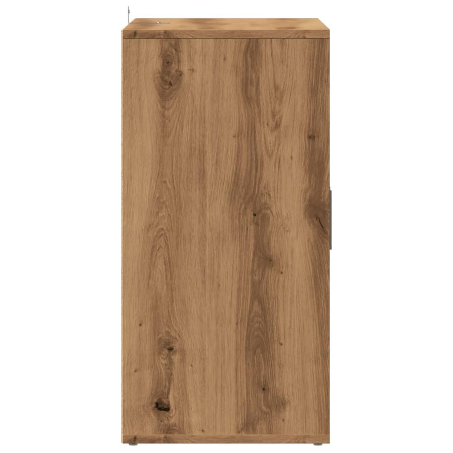 Schoenenkast 60x35x70 cm bewerkt hout artisanaal eikenkleur