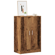 Schoenenkast 60x35x92 cm bewerkt hout oud houtkleurig