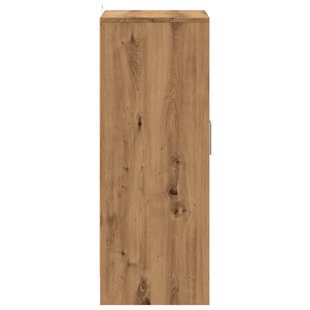 Schoenenkast 60x35x92 cm bewerkt hout artisanaal eikenkleur