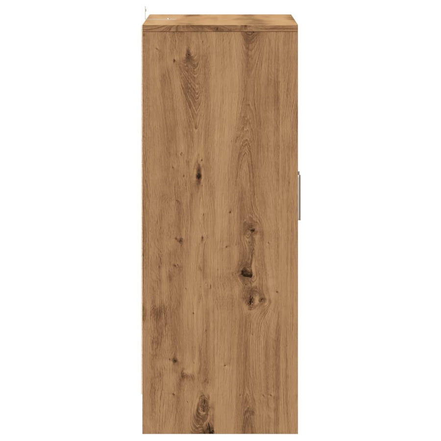 Schoenenkast 60x35x92 cm bewerkt hout artisanaal eikenkleur