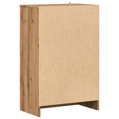 Schoenenkast 60x35x92 cm bewerkt hout artisanaal eikenkleur