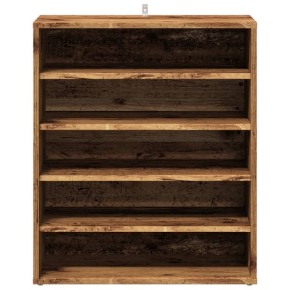 Schoenenkast 60x35x70 cm bewerkt hout oud houtkleurig