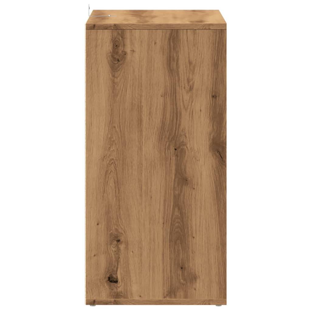 Schoenenkast 60x35x70 cm bewerkt hout artisanaal eikenkleur