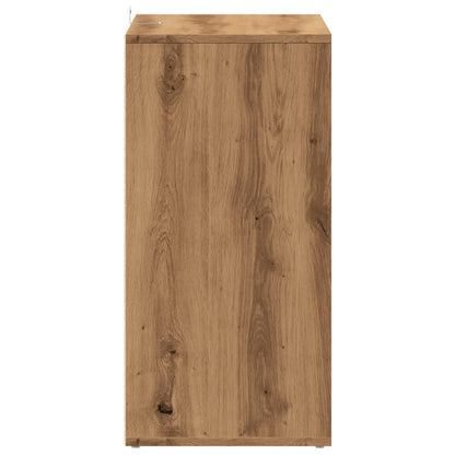 Schoenenkast 60x35x70 cm bewerkt hout artisanaal eikenkleur