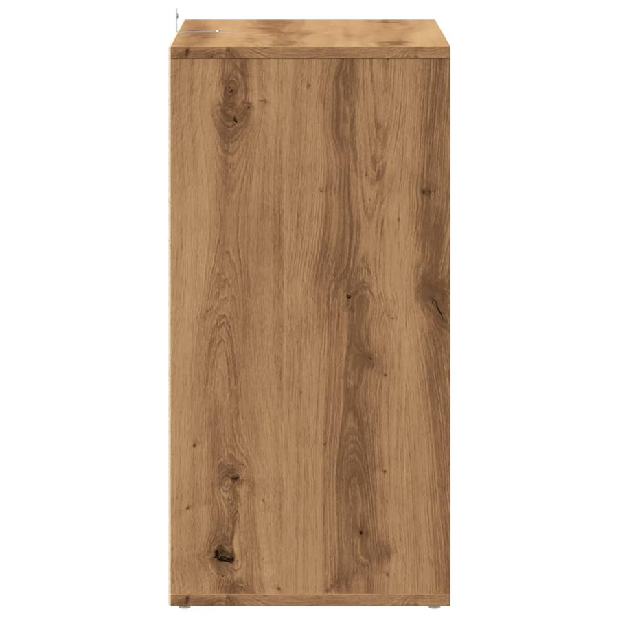 Schoenenkast 60x35x70 cm bewerkt hout artisanaal eikenkleur