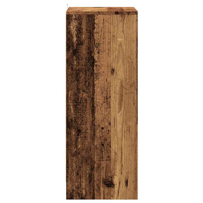 Schoenenkast 60x35x92 cm bewerkt hout oud houtkleurig
