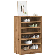 Schoenenkast 60x35x92 cm bewerkt hout eikenkleur