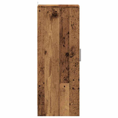 Schoenenkast 32x35x92 cm bewerkt hout oud houtkleurig