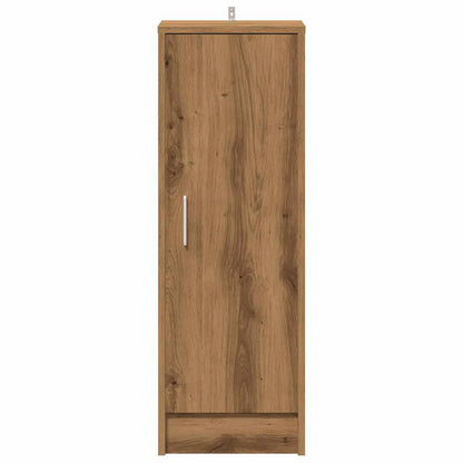 Schoenenkast 32x35x92 cm bewerkt hout artisanaal eikenkleur