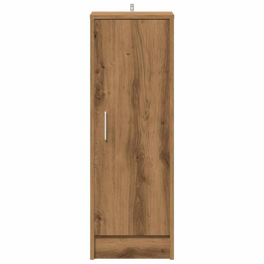 Schoenenkast 32x35x92 cm bewerkt hout artisanaal eikenkleur