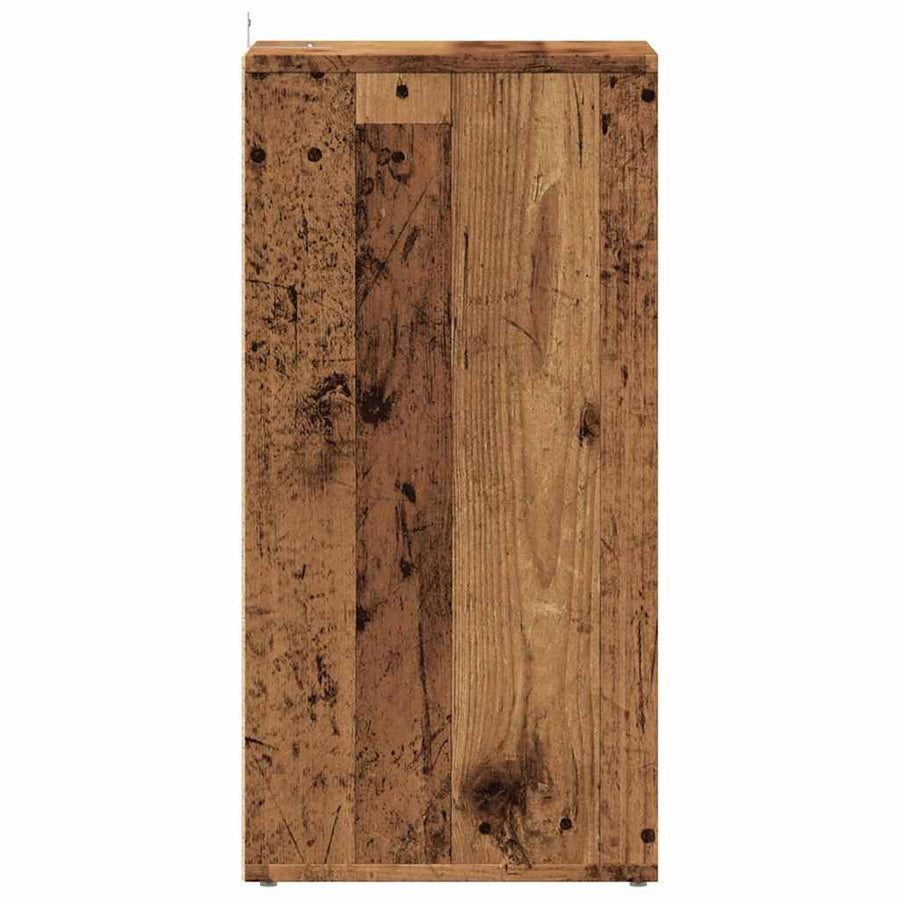Schoenenkast 32x35x70 cm bewerkt hout oud houtkleurig
