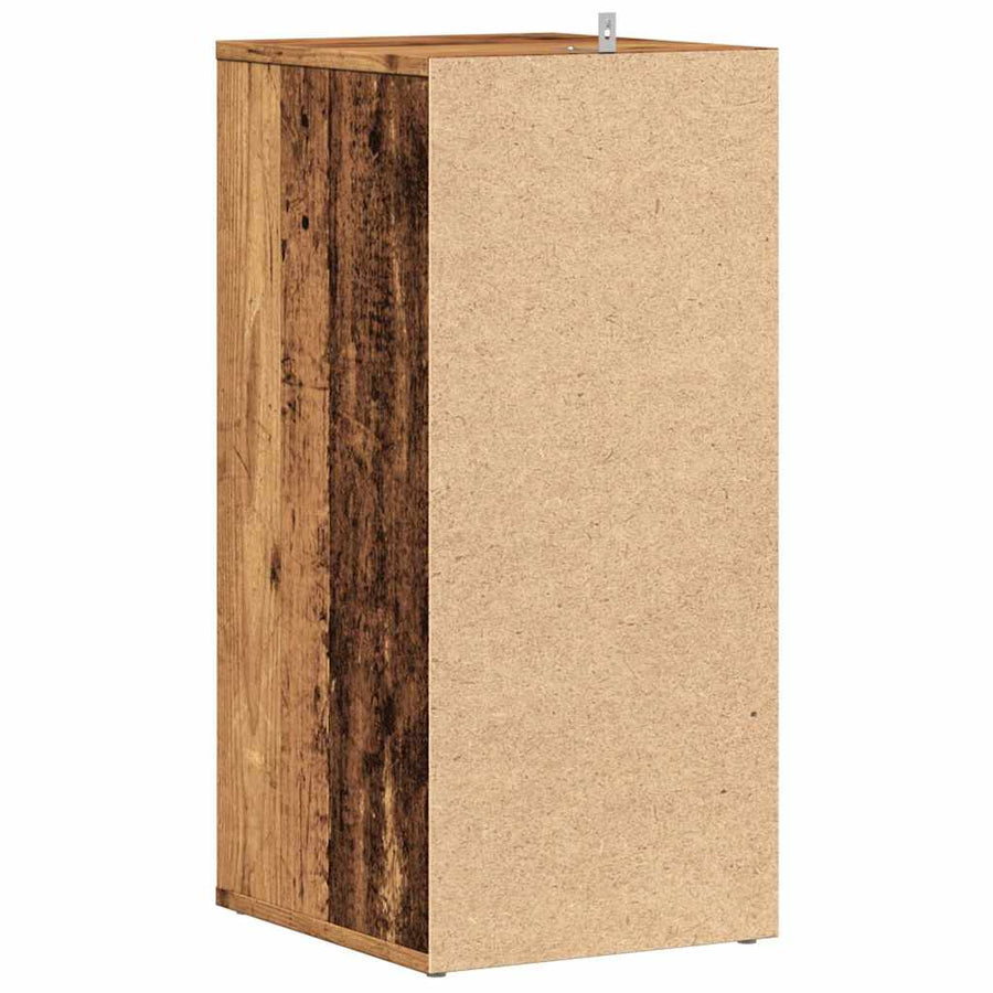 Schoenenkast 32x35x70 cm bewerkt hout oud houtkleurig