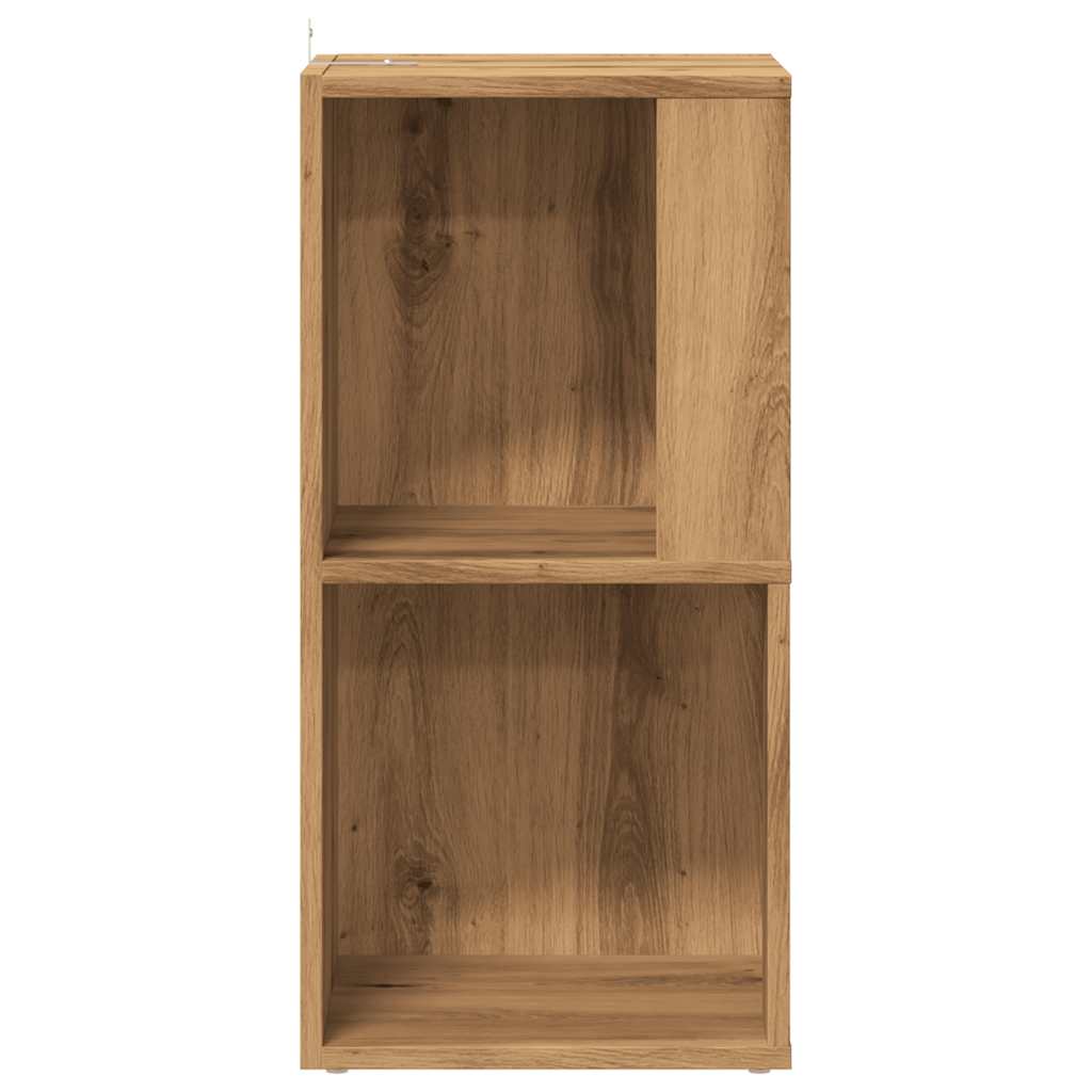 Hoekkast 33x33x67 cm bewerkt hout artisanaal eikenkleur