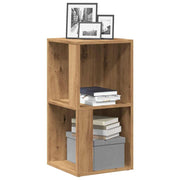 Hoekkast 33x33x67 cm bewerkt hout eikenkleur