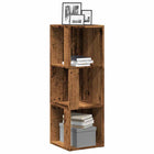 Corner cabinet 33x33x100 cm carved old wood colored