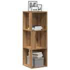 Corner cabinet 33x33x100 cm treated wood artisanal oak color