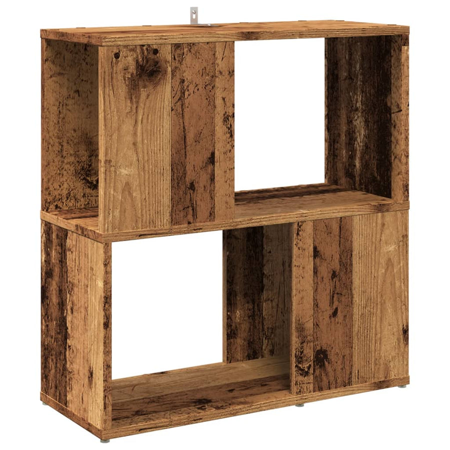 Boekenkast 60x24x63 cm bewerkt hout oud houtkleurig