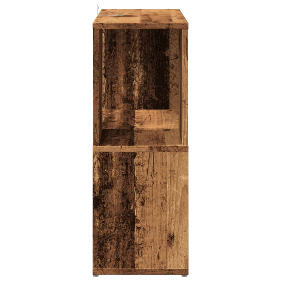Boekenkast 60x24x63 cm bewerkt hout oud houtkleurig