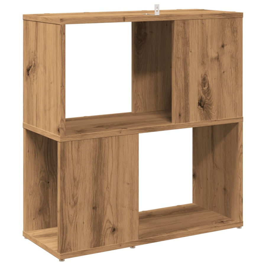 Boekenkast 60x24x63 cm bewerkt hout artisanaal eikenkleur