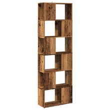 Boekenkast/kamerscherm 60x24x186 cm oud houtkleurig