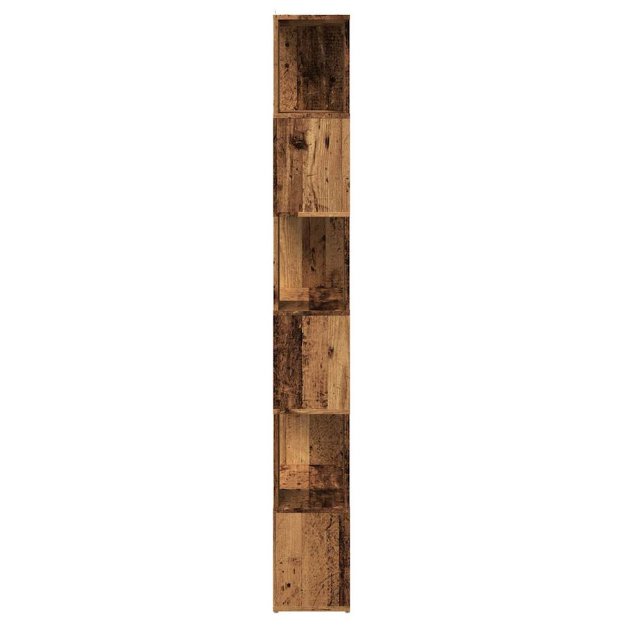 Boekenkast/kamerscherm 60x24x186 cm oud houtkleurig