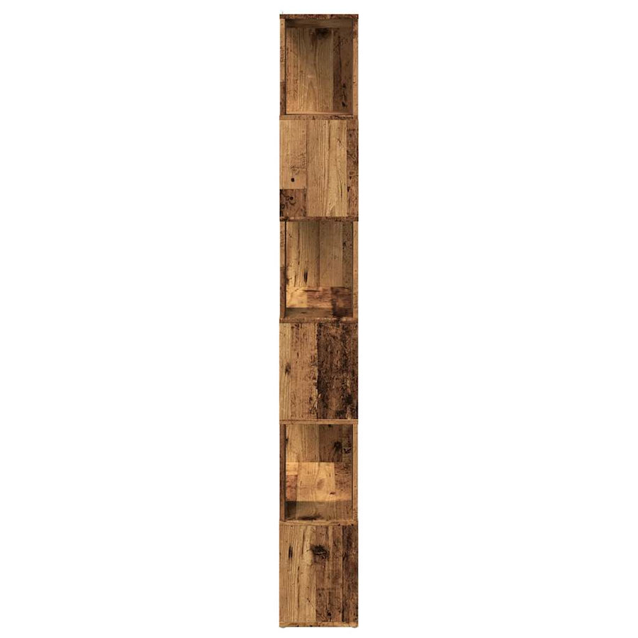 Boekenkast/kamerscherm 80x24x186 cm oud houtkleurig