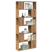 Boekenkast kamerscherm 80x24x186 cm eikenkleur
